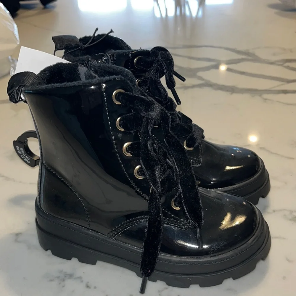 Brand new with tags patent leather H&M ankle boots size 9.5